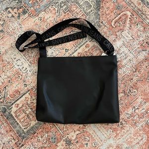 NWT Calvin Klein black leather crossbody bag